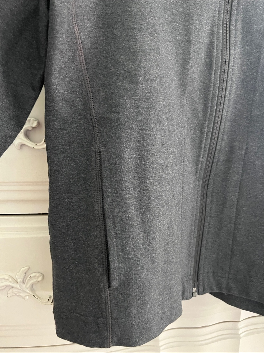 Pact Organic Dark Gray Zip Up Jacket - Picture 4 of 5